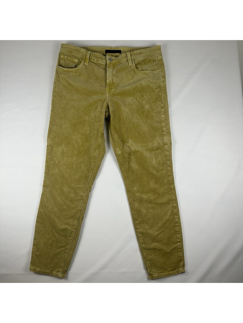 J Brand 835 Corduroy Pants Sz 31 Absinthe Green Slim Straight 5-Pocket Cord